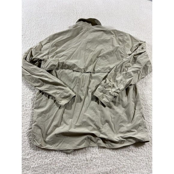 Guide Series Fishing Shirt Mens Large Vented Performance Button Up Brown Tan - Picture 10 of 10